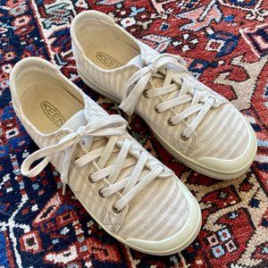 Keen Elsa IV Stripe Canvas Sneaker - Natural / Birch